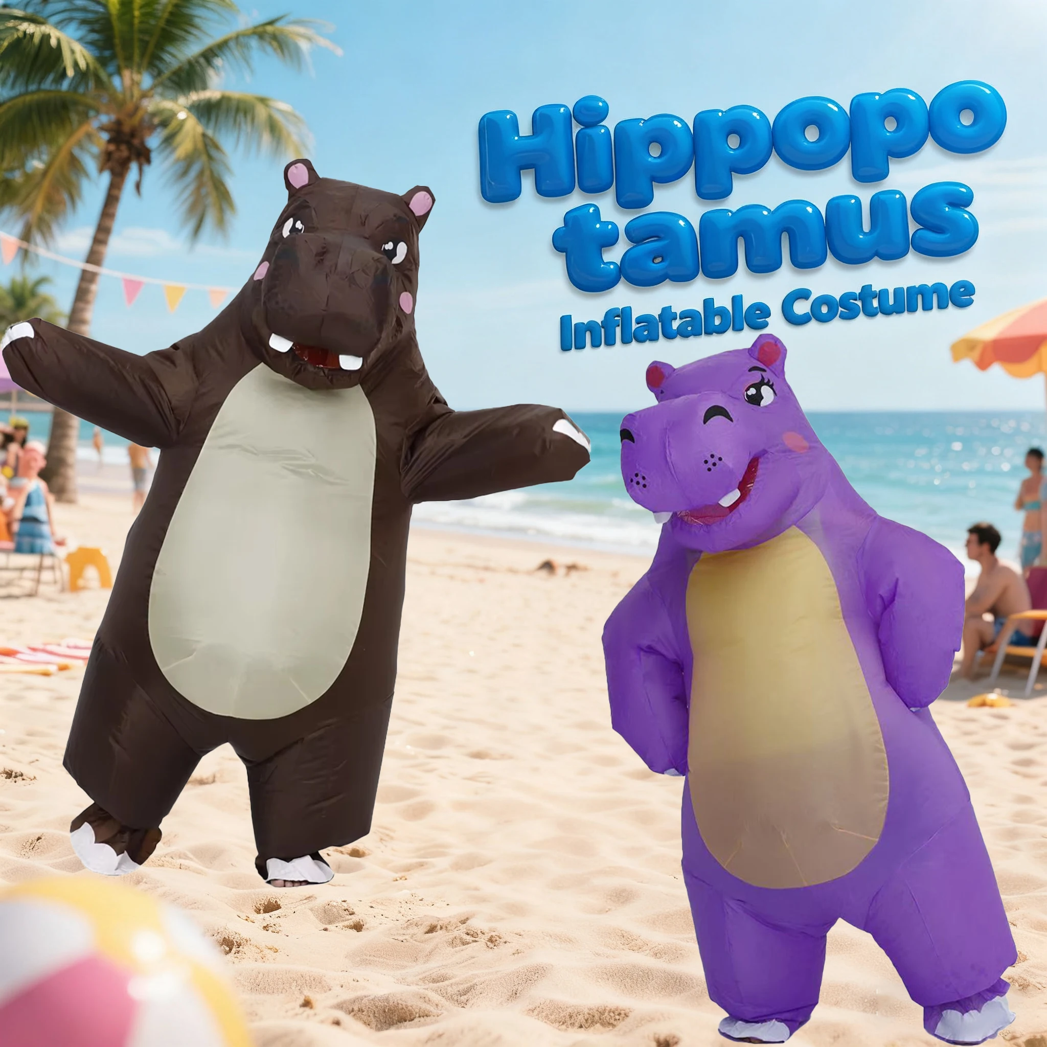 Hipopótamo inflável traje mascote desfile adulto personagem cosplay animal aniversário festa de halloween evento conjunto inflável