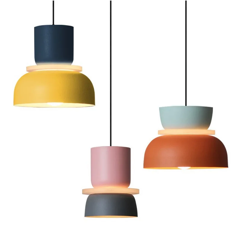 Nowoczesna lampa wisząca z Macaron Led wisząca wisząca do salonu do nauki jadalnia nocna oświetlenie sypialni meble ozdobne domu