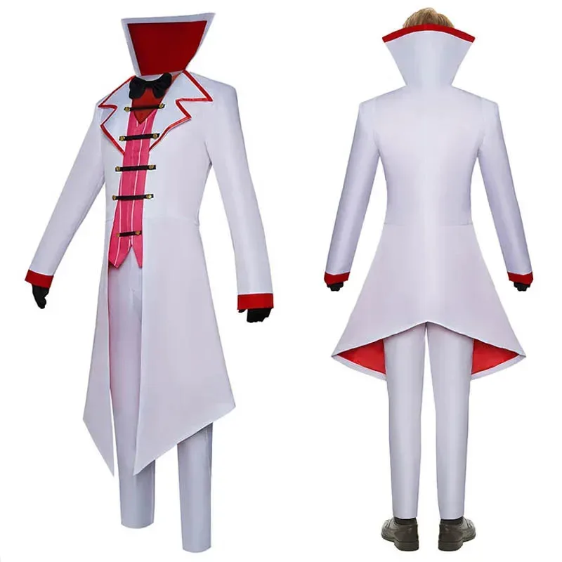 Vfive Lucifero Costume Cosplay Fantasia Anime Hazbin Lucifer Morningstar Uniforme Con Guanti Per Halloween Comic Con Lucifero Outf