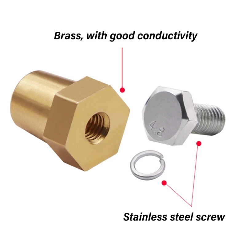 Braçadeiras bronze do conector terminais da bateria, conjunto superior do protetor terminal da bateria para barcos do