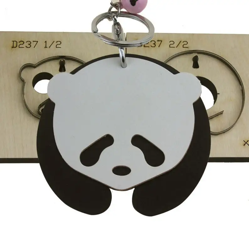 Handmade Custom Leather Punch Die, ,Panda Pendant Leather Cutting Die Cut Mold Set