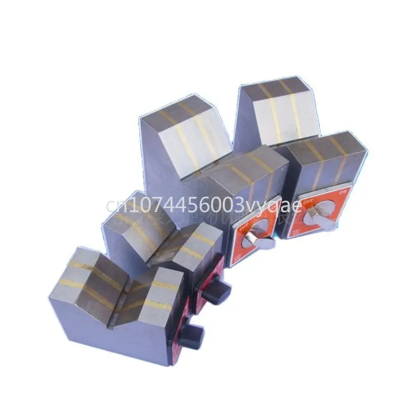 

Double 50B Magnetic V-shaped Block Triangle Magnetic Table Scribing V-shaped Iron Wire Cutting Magnet 80B Magnetic Seat 125B