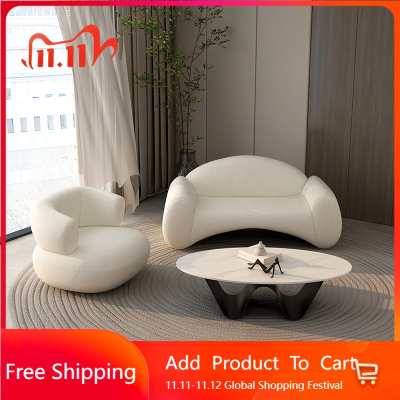 

Современный пуховый диван, европейский модульный диван для гостиной, ленивый роскошный изогнутый скандинавский диван Muebles Divano Letto, модная мебель