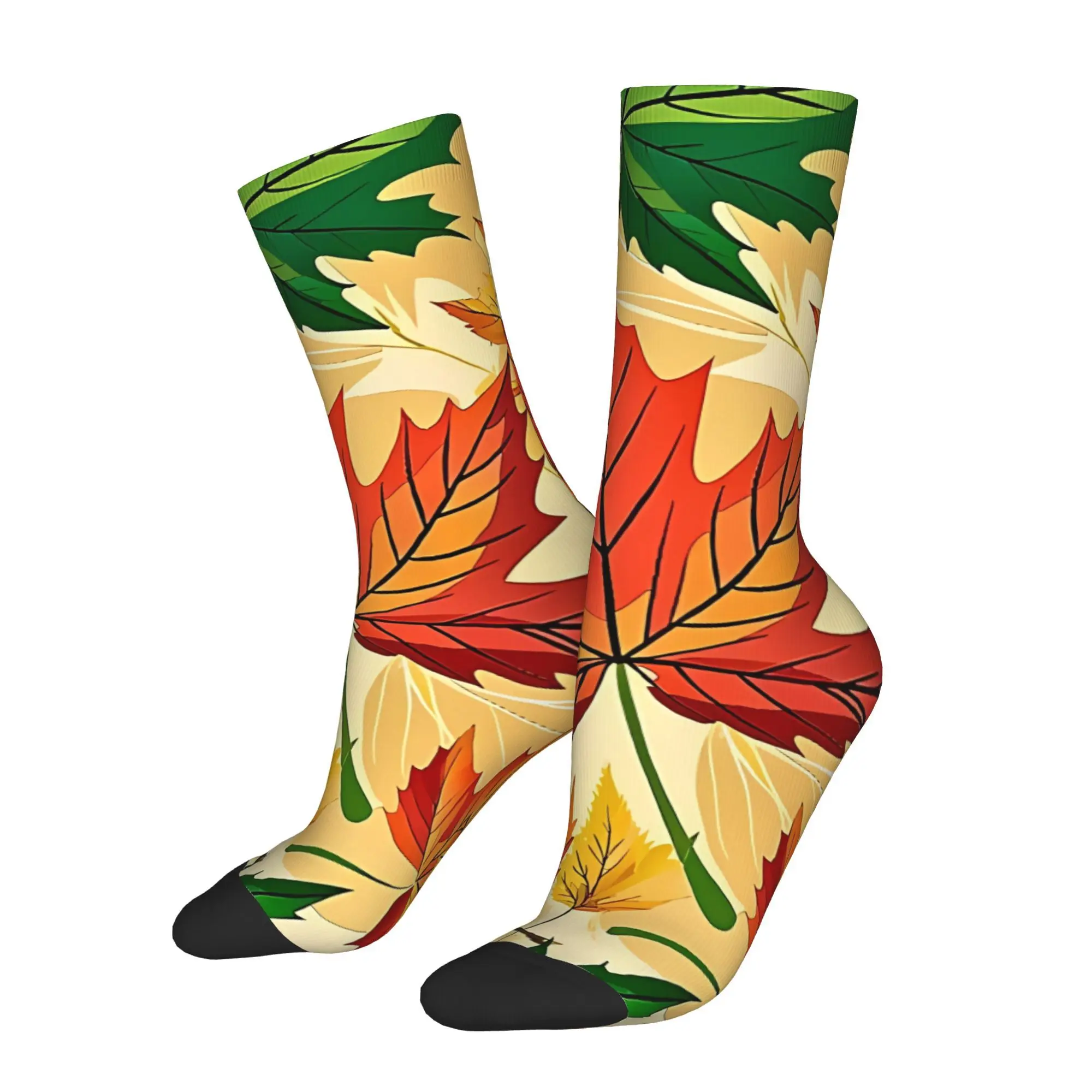 

Lush Maple Leaves Seamless. Sock Printed Man Polyester