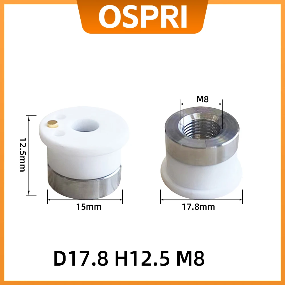 Ospri Laser céramique D17.8 M8 D21.4 M8 D41 M11 D21.5 M8 pour tête de découpe Laser Ospri LC20 LC40 LC80 LC218
