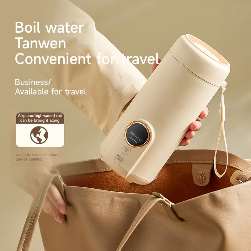 غلاية كهربائية محمولة 550 مللي كوب تسخين كهربائي 316 الفولاذ المقاوم للصدأ إبريق الشاي الذكي قابل للتعديل درجة الحرارة كوب ماء صغير 220 فولت