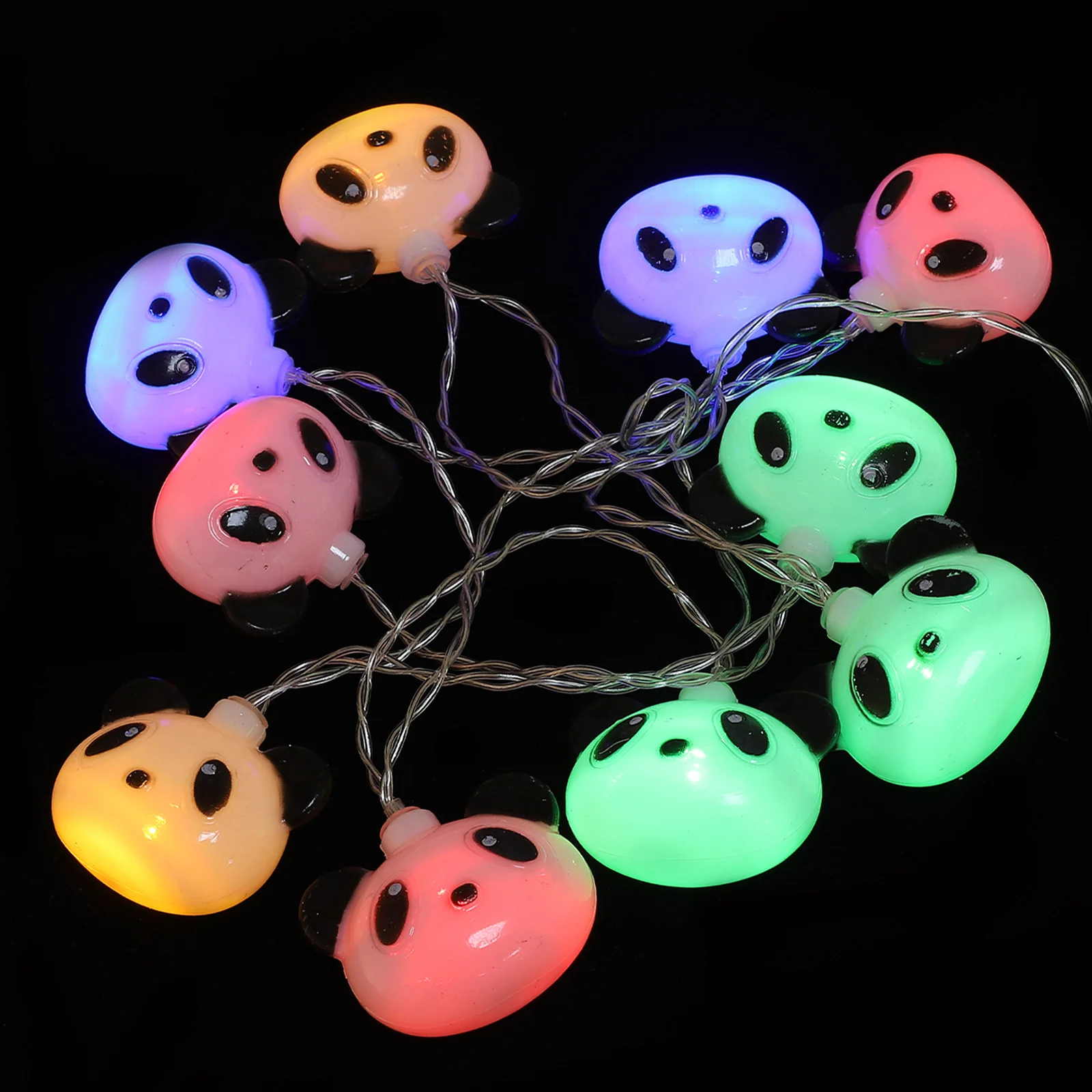 1Set Panda String Light LED Decorative Plastic LED Lamp Beads for Home Room Wedding Party Bedroom Holiday Lighting Ornament