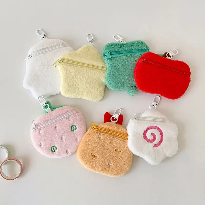 Badge Cartoon Plush Display Pouch Anime Pin Mini Kawaii Storage Bag Baji Protective Case 58mm Anime Badge Cover Card Holder