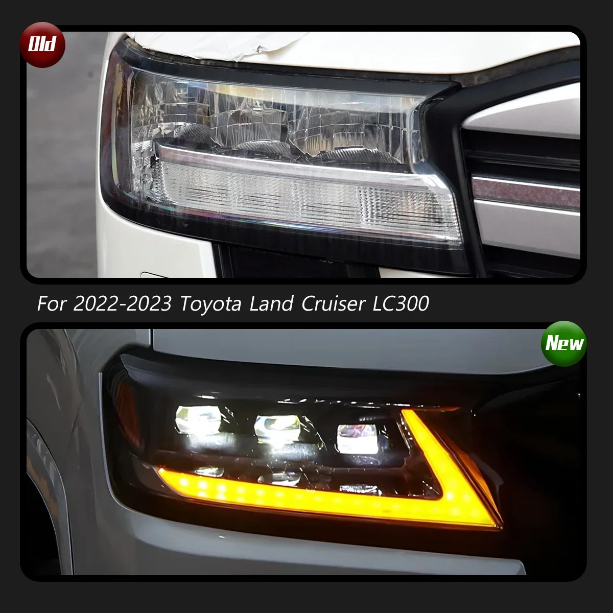 

TYPY Car Lights For Toyota Land Cruiser LC300 2022-2023 Headlight LED Projetor head Lamp Daytime Running Light Auto Accessories