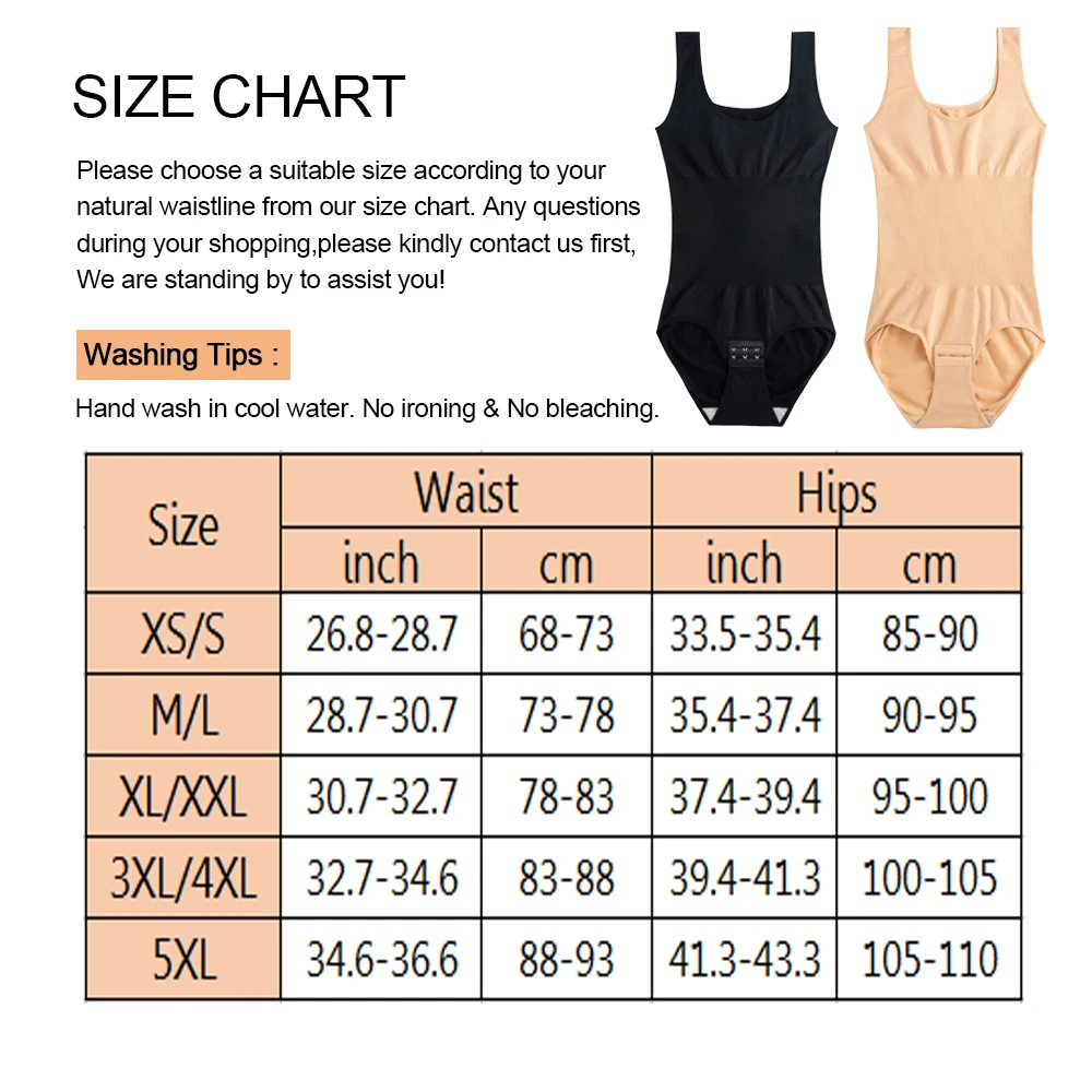 SEXYWG Full Body Shaper Tummy Control Slimming Sheath Women Belly Compression Body Shaper Bodysuit