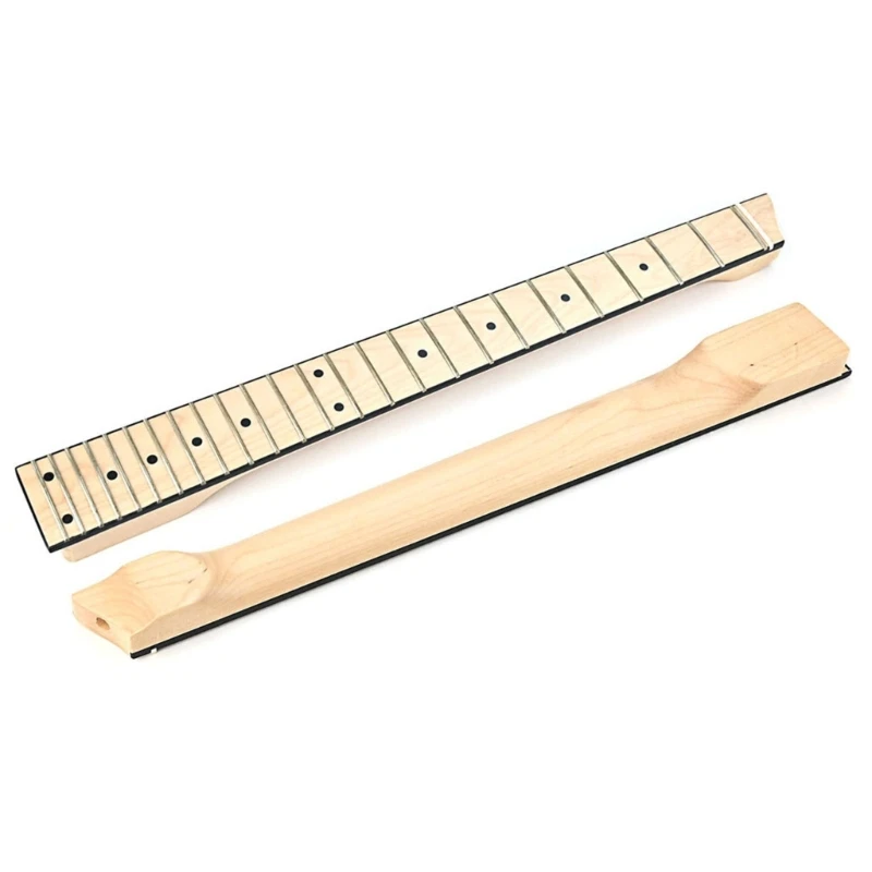 Headless 25 Fret Maple Smooth Natural Musical Dot Inlay Bridge Neck Replacement Part Electric Guitar Fretboard DropShipping