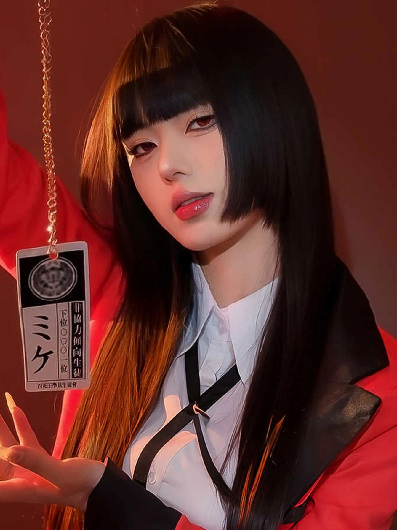 Long Silky Straight Synthetic Wigs with Bangs Black Cosplay Party Lolita Hair Wigs for Women Natural Heat Resistant Wig LM