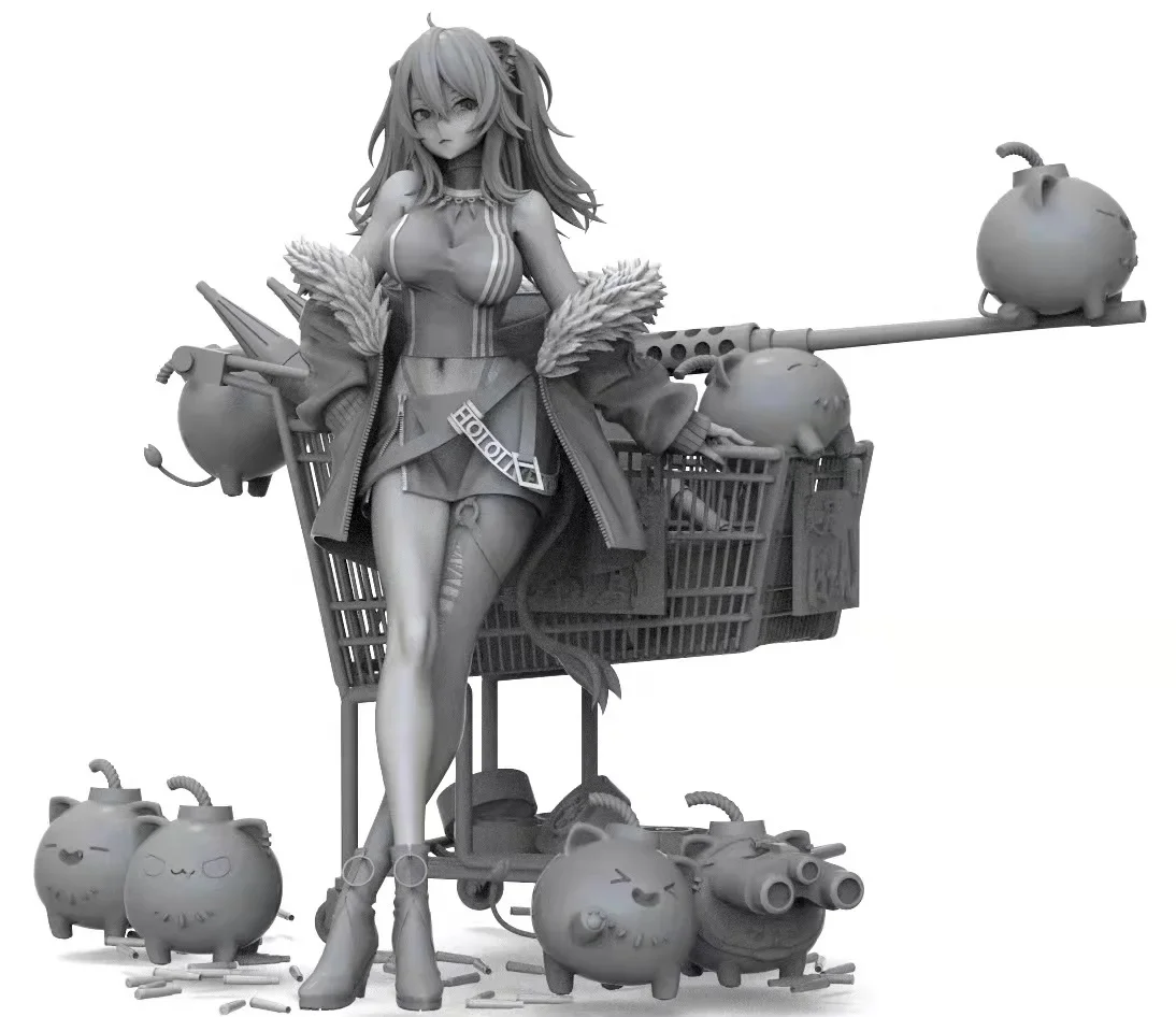 

Anime holo live Shishiro Botan Figures kawaii resin GK DIY manual White assembly Model Statue Toys doll Collection Gifts