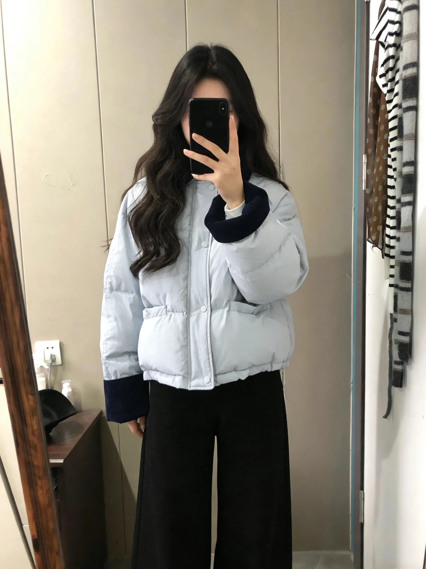 

Корейская утепленная куртка свободного кроя для женщин, короткое пуховое пальто с хлопковым наполнителем, теплая верхняя одежда с воротником на осень-зиму