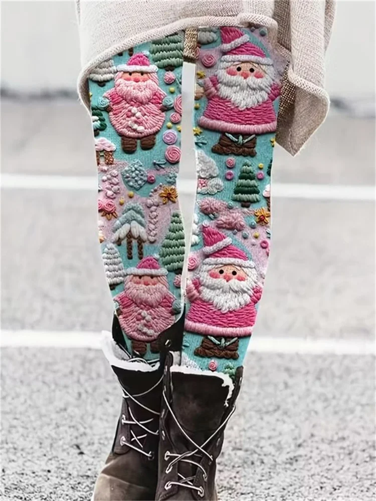 

Осенне-рождественские модные женские брюки для йоги с 3D принтом Санта-Клауса, нижние брюки, уличная уличная одежда в стиле хип-хоп, рождественская вечеринка, женская одежда