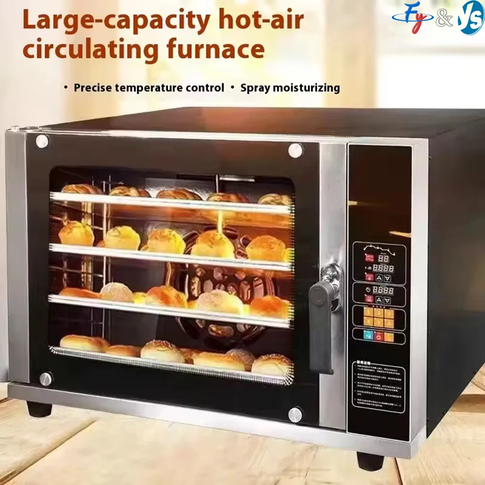 4-Layer Large-Capacity Commercial Convection Oven Multifunctional Hot Air Oven for Baking Cakes Bread and Pizza Electric Oven