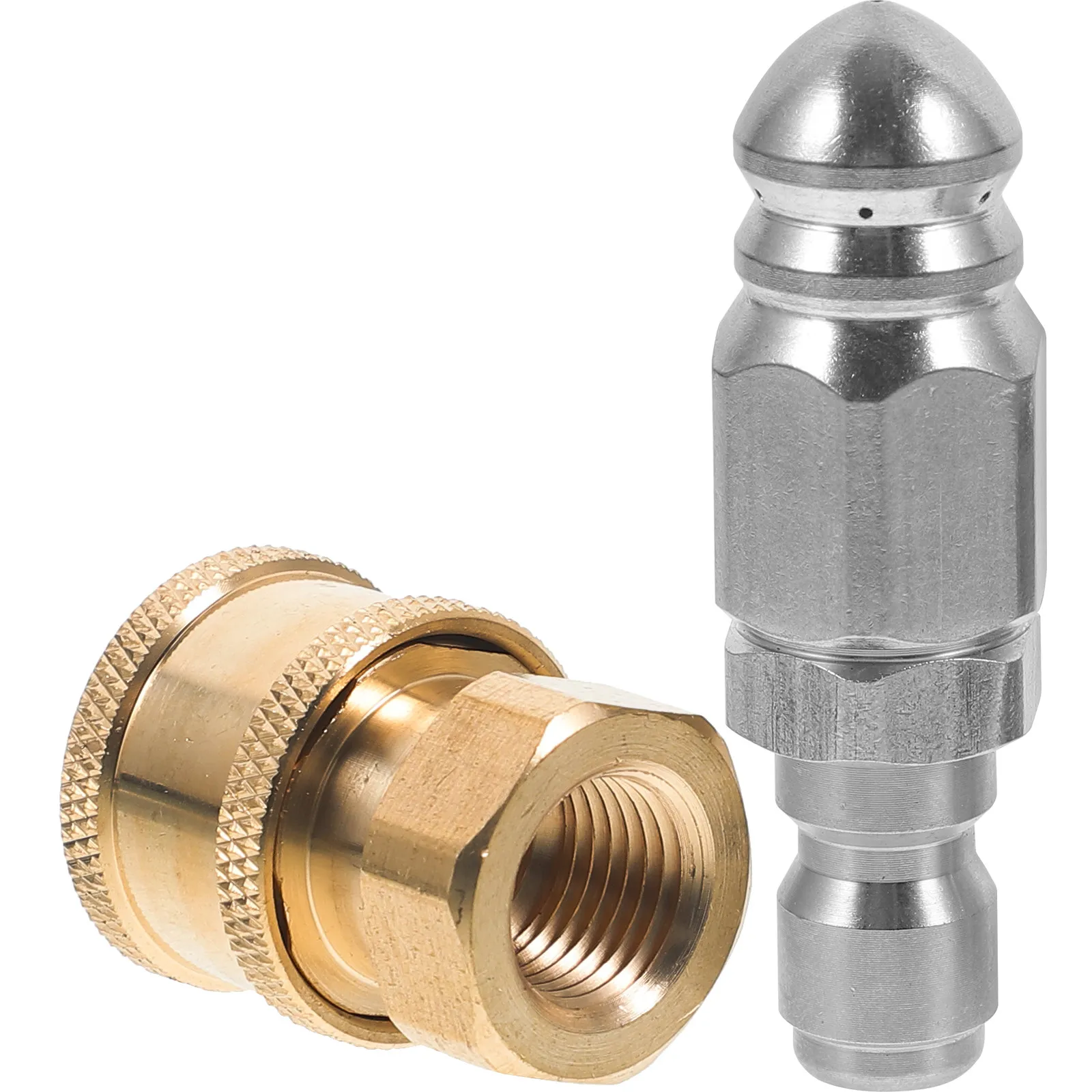 Conjunto de Bico de Alta Pressão Durável para Mangueira de Jardim, Bico Ajustável com Conexão Rápida, Acessório para Jardim