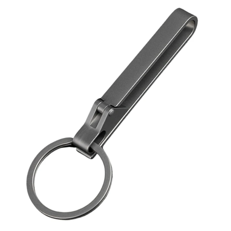 

Hot Keychain Pocket Clip Titanium Key Holder With Detachable Keyring For Men And Women Outdoor Portable Tool