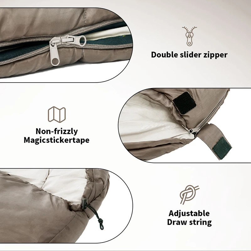 Sacco A Pelo Doppio ETGLCOZY – Extra Largo Per 2 Persone, Impermeabile, Campeggio E Trekking