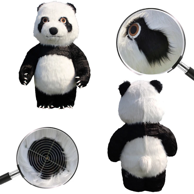 Giant Panda Inflatable Costume Street Funny Polar Bear Mascot Costume Party Cosplay Plush Doll Inflatable Mascot Costume