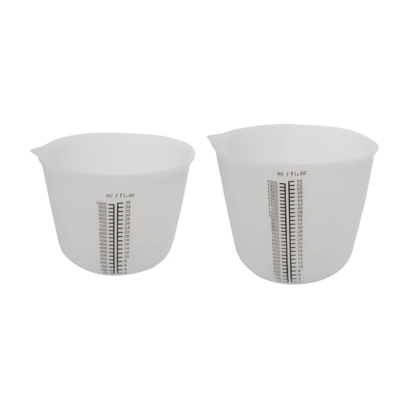 

Silicone Measuring Cup for Accurate Liquid Measurement Clear Scale Markings Mixing Cup Baking Ingredient Measuring Tool