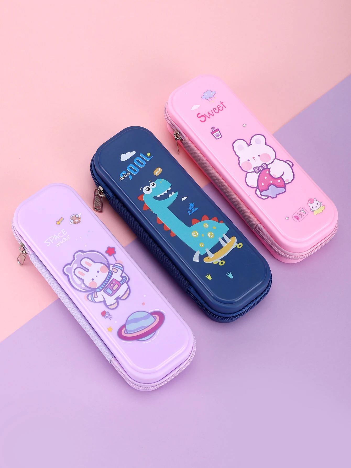 Wasserdichtes Federmäppchen aus Kunststoff, Kawaii-Federmäppchen, Federmäppchen für den Schulanfang, Schulbedarf, Schreibwaren-Federmäppchen, Trousse