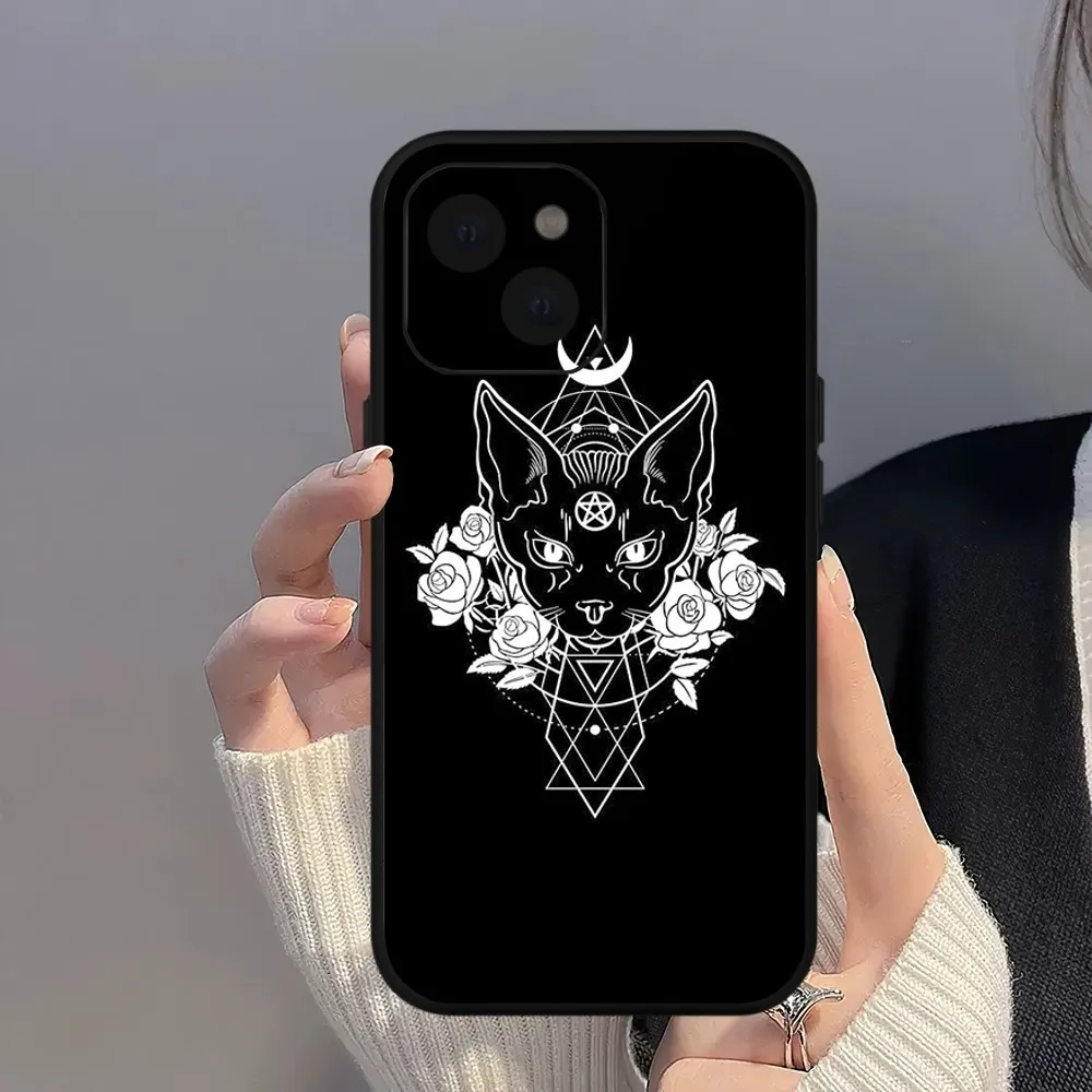 Occult Witchcraft Moon Gothic Witch Phone Case For iPhone Mini 11 12 13 14 15 Pro XS Max X Plus SE XR Shell