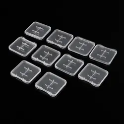 SD Card Holder, Plastic Micro SD MiC TF Card Memory Card for Case Holder for Case Transparent White Pack of 10 PCS