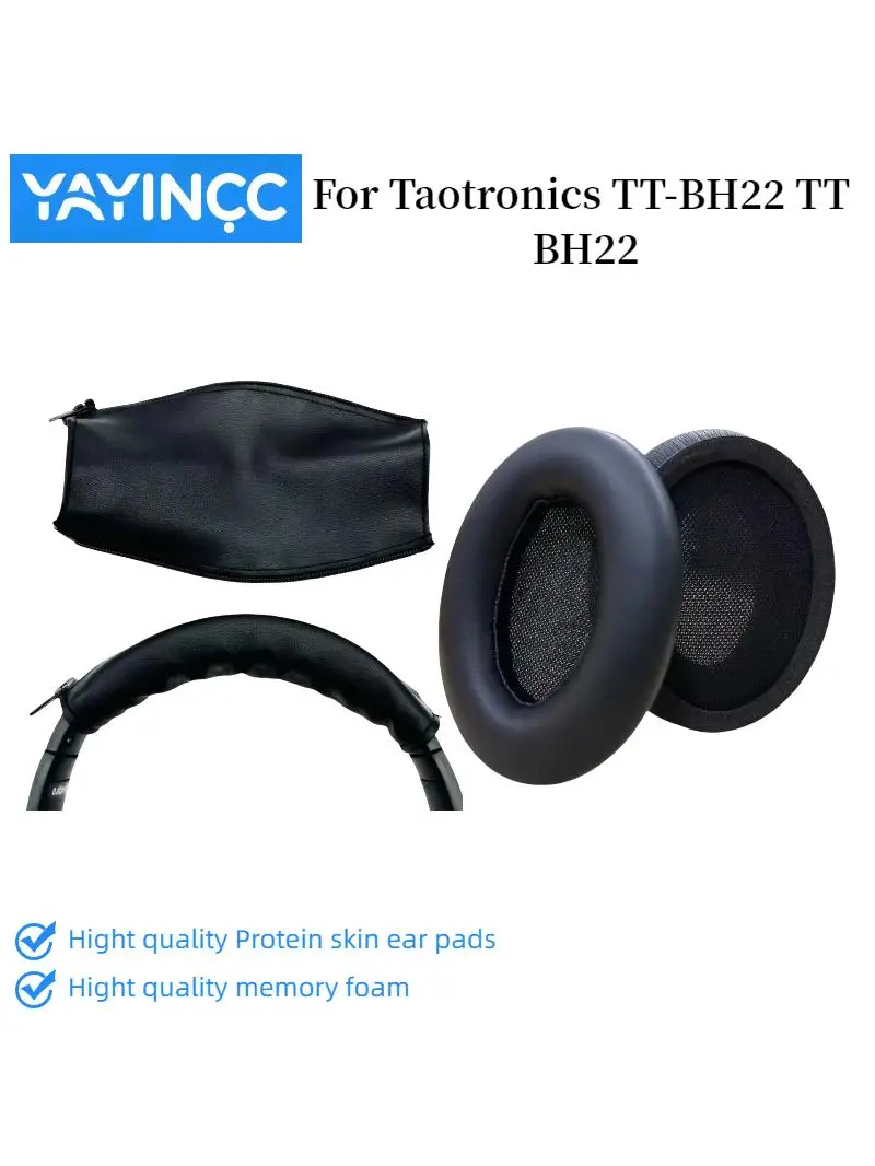 Nowe Poduszki na Uszy 1 Para do Słuchawek Taotronics TT-BH22 TT BH22 Zamiennik dla Graczy Piankowe Poduszki z Pianki Zapamiętującej Kształt — zdjęcie produktu 7