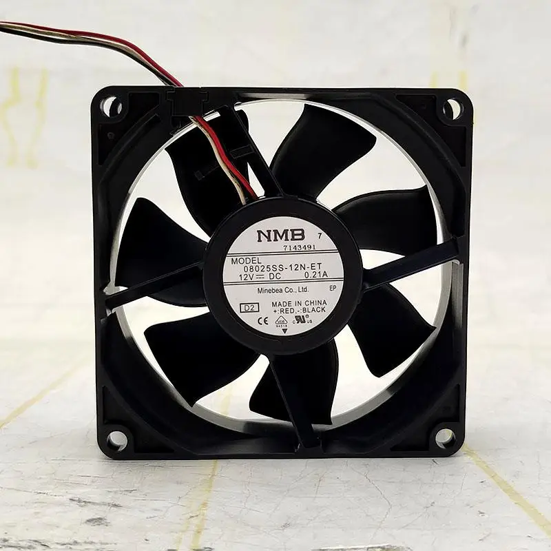 

1 шт. для NMB 08025SS-12N-ET DC 12 В 0,21 А 80x80x25 мм 3-проводной охлаждающий вентилятор