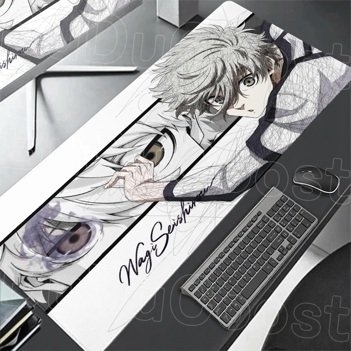 Large Gamer Mousepads Rubber Non-slip Office Keyboard Anime Blue Lock Mouse Mat Stitch Edge Desk Pad PC Gaming Setup Accessories