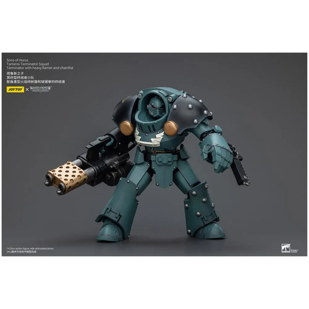 

JOYTOY Warhammer "The Horus Heresy" Sons Of Horus Tartaros Terminator Squad Terminator With Heavy Flamer And Chainfist Figure