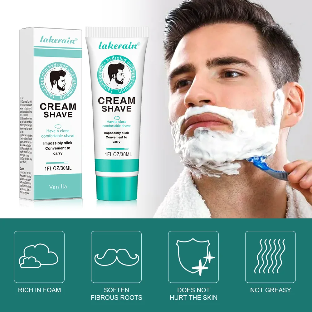 Hydrating Mens Shaving Cream Comfortable Shave Cream for Man Beard Shaving Foam Reduce Friction Lemon/vanilla Scent