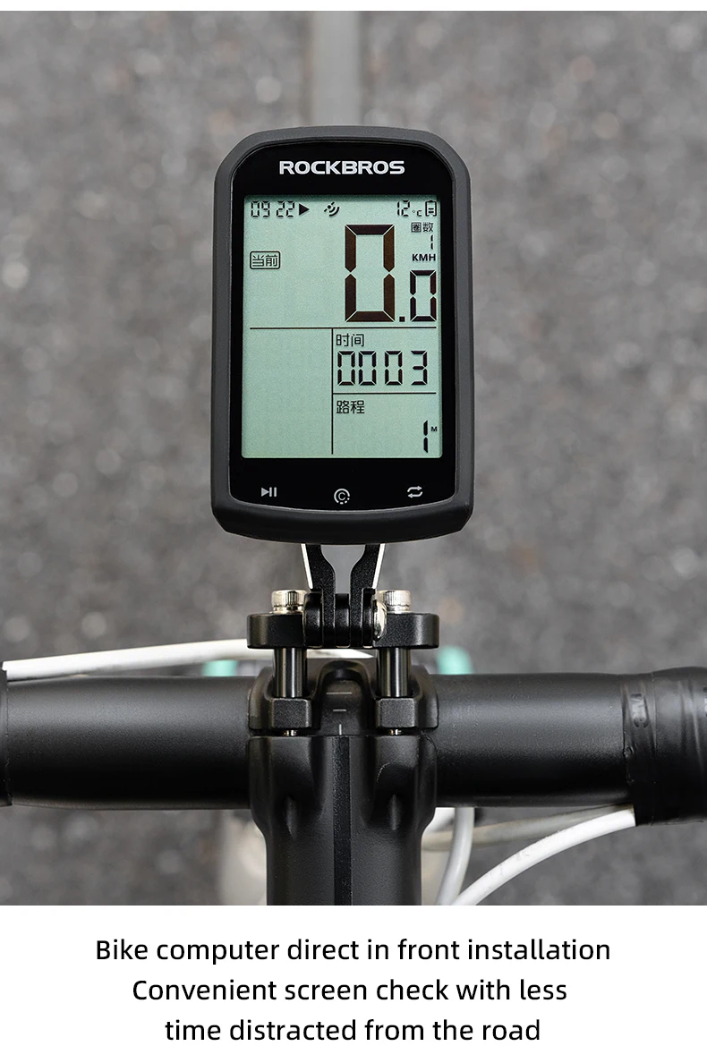 ROCKBROS Fahrradhalterung Frontlicht Lampenfassung Aluminiumlegierung Verlängerungshalter für Fahrradcomputer Wahoo Bryton Garmin Halterung – Detail 7