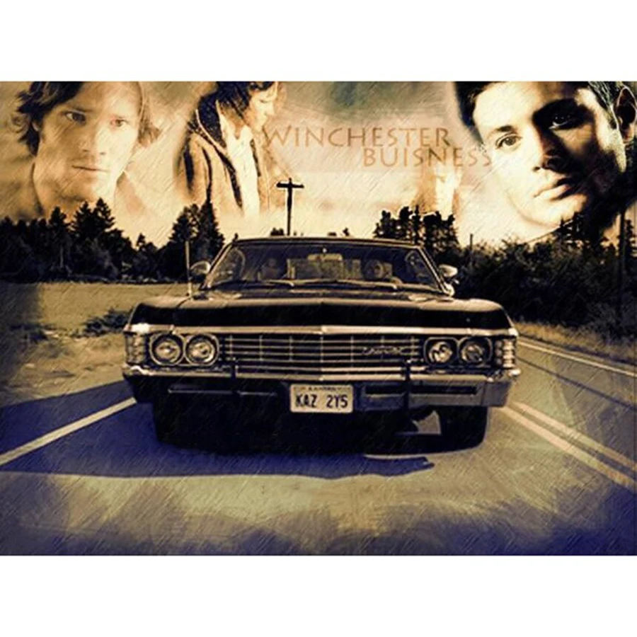 Supernatural Diamond Painting 5D DIY Full Square/Round Drill Diamond Embroidery Cross Stitch Kit Diamond Mosaic Scenery Car