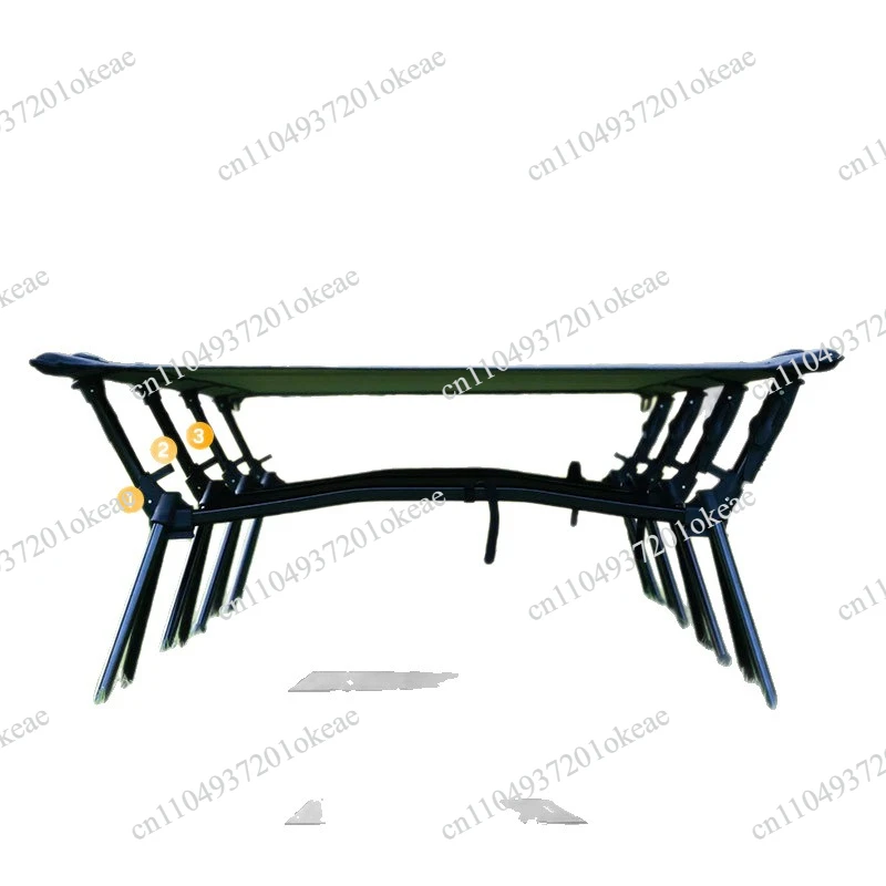 Super long widened camp bed four brackets stable 7075 aluminum load-bearing 200kg outdoor folding portable