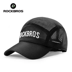 ROCKBROS Breathable Mesh Baseball Cap Summer Cool Quick Dry Hat Golf Tennis Cap Men Women For Outdoor Sports Cycling Running Hat