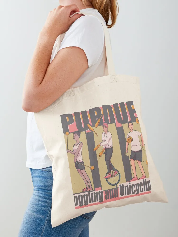 

Purdue Juggling and Unicycling Club Tote Bag bags luxury women Women's bag Customizable tote bag hand bags