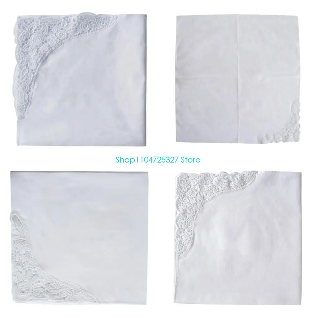 

D8KF Cotton Handkerchief Blank Canvas For Artistic Creation Skin Safe for Painting