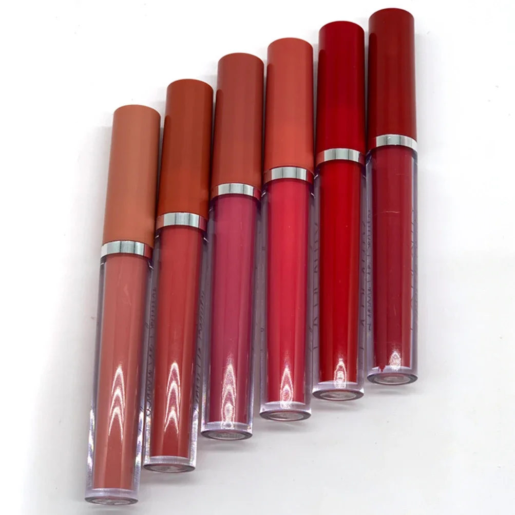 Private Label 6pcs Liquid Lipstick Kit Custom Bulk 6-color Long-lasting Matte Non-stick Lip Glaze Waterproof Pigment Makeup