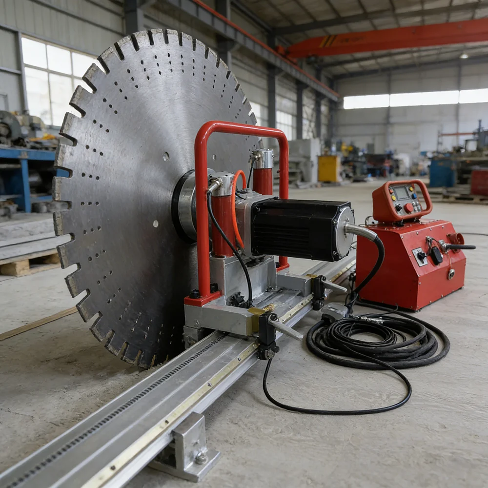 High Frequency Wall Saw with Minimal Setup Time for Fast Ventilation Duct Installation in Commercial Buildings