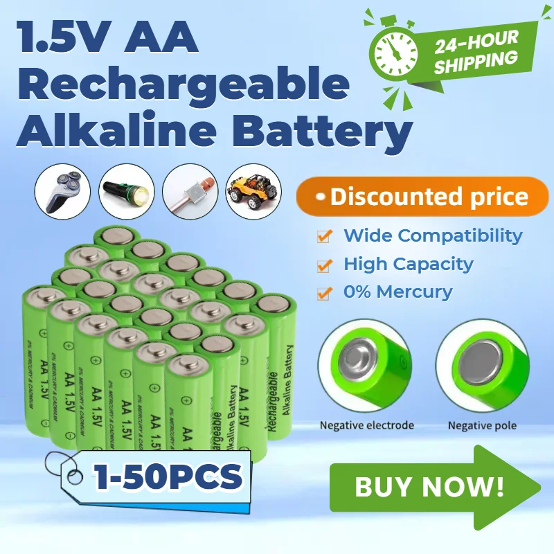 

Original 2-40PCS 1.5V AA Rechargeable Battery 3000mAh Ni-MH Alkaline Battery for Clocks Mice Computers Toys So on