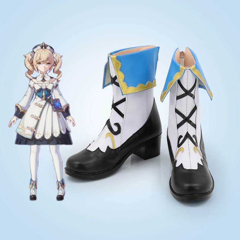 Genshin Impact Barbara Cosplay Shoes Anime costumi da festa di Halloween in stile cinese per donne uomini gioco di ruolo puntelli