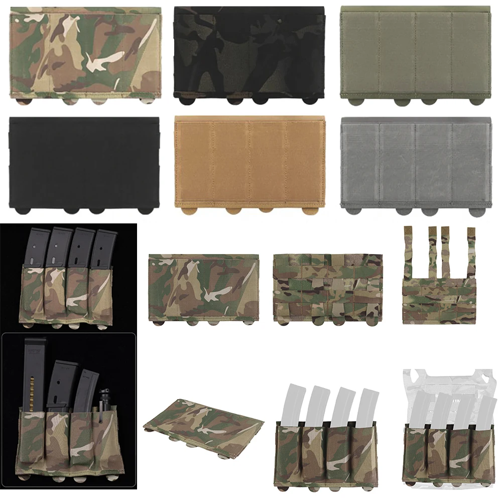 MP5 MP7 Submachine Magazine Elastic Long Mag Holder Quick Release Open Top Mag Pouch Molle Waist Vest Plate Carrier Accessories