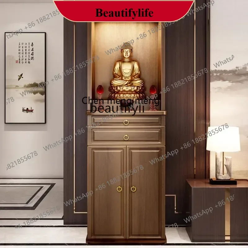 

D178 Y Modern Buddhist altar cabinet offering table new Chinese style home living room offering table to the God of Wealth