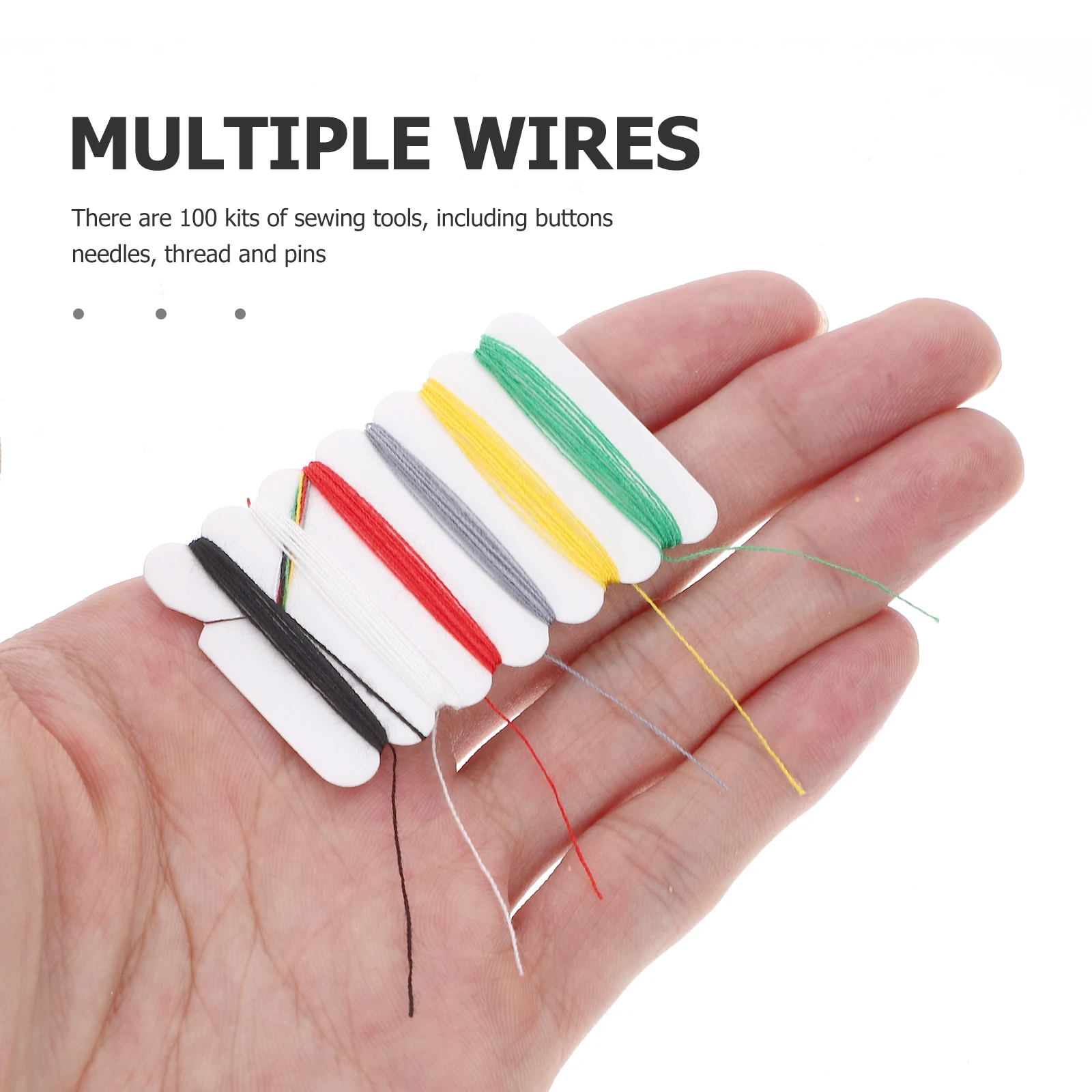 

100 Packs Sewing Kit Mini Size Portable Thread Needle Pin Buttons Ideal for Travel Hotel Home Use Disposable Kits