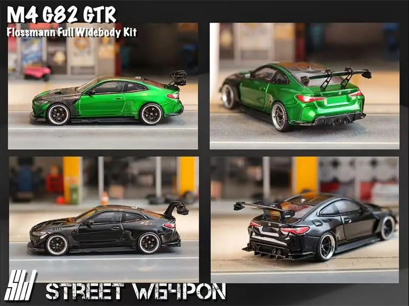SW 1:64 M4 Flossmann Full Widebody Kit G82 Limited500 Diecast Collector's Vehicle Model Car