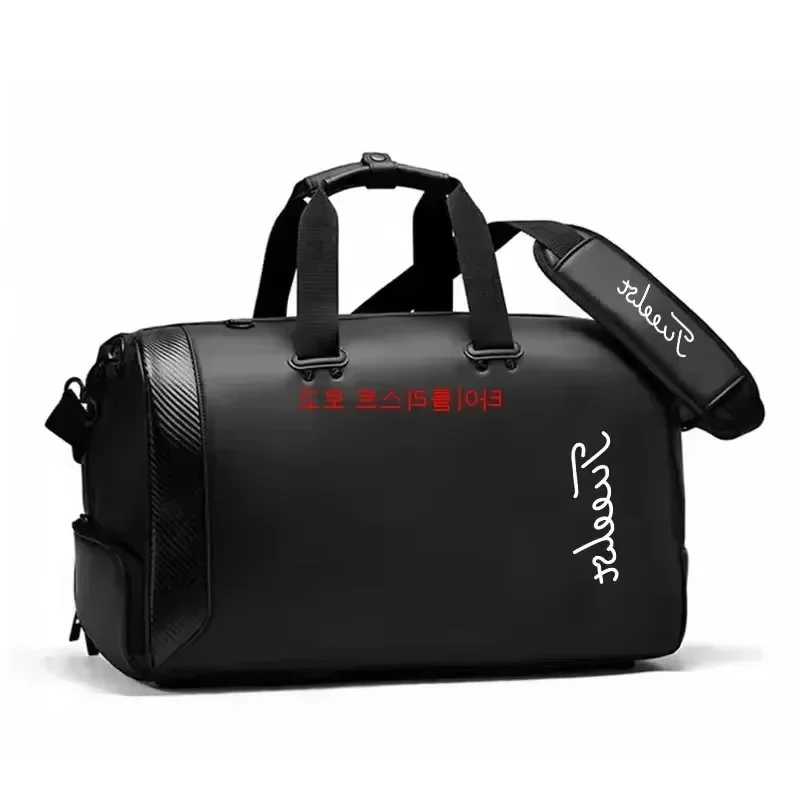 2025 جديد الرجال حقيبة يد حقيبة غولف بولي PU حقيبة ملابس مقاومة للماء سعة كبيرة منطقة الأحذية المستقلة حقائب رياضية بوسطن حقيبة 45*25*27