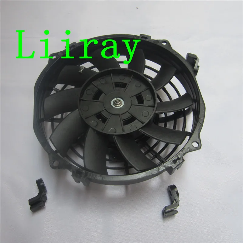 Universal 7 inch 12V 80W SUCTION Car Air Conditioning Electronic Radiator Cooling Fan Blade Electric Cool  fan