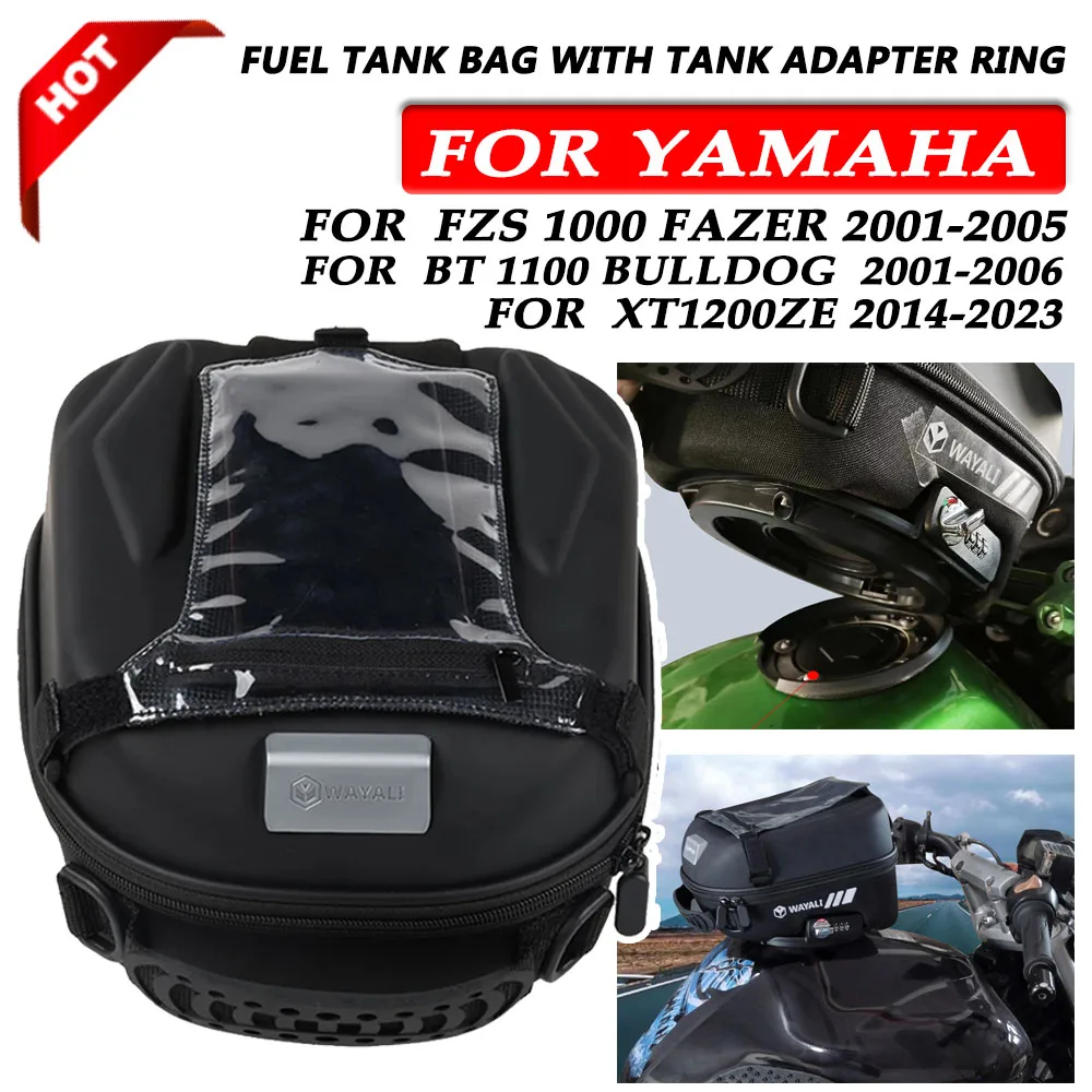 

For YAMAHA FZS 1000 Fazer BT 1100 Bulldog 2001 XT1200ZE 2023 Fuel Tank Bag Navigation Packag Storage Bag with Lnstall Adapter